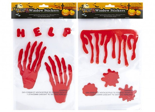 Assorted Blood Design Gel Window Stickers