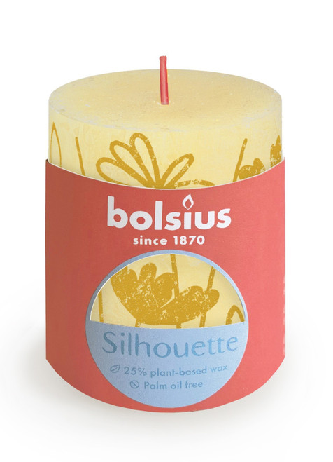 Butter Yellow Bolsius Rustic Silhouette Pillar Candle (80 x 68mm) Butter Yellow Bolsius Rustic Silhouette Pillar Candle (80 x 68mm)