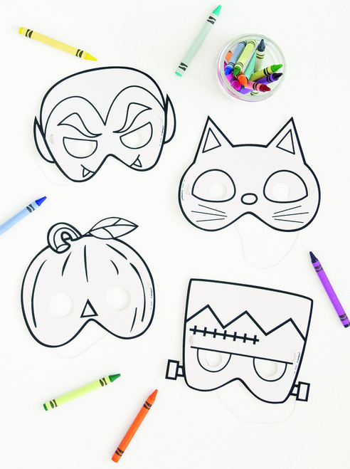 Colour Your Own Halloween Paper Masks Colour Your Own Halloween Paper Masks