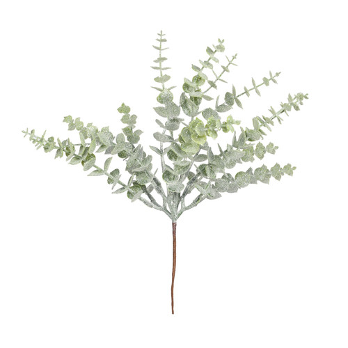 Glitter Eucalyptus Bush with Frosted White (H33cm)