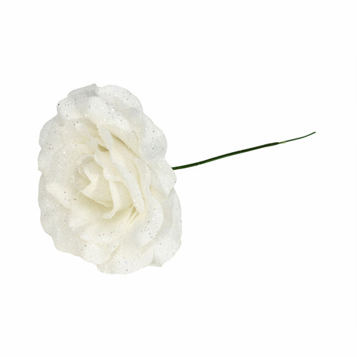 White Rose with Glitter (Dia21cm)