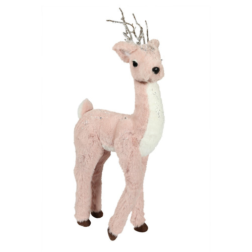 Standing Pink Fur Deer (45cm)