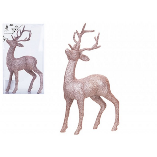 Rose Gold Glitter Reindeer (26cm) Rose Gold Glitter Reindeer (26cm)