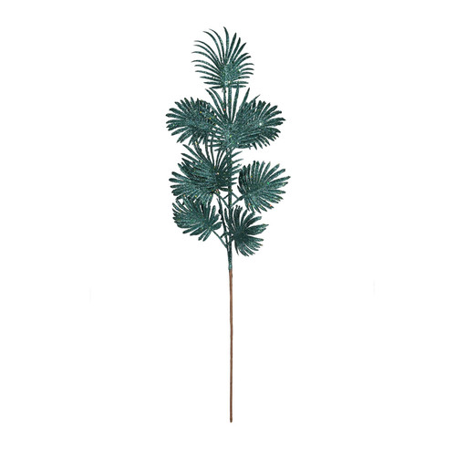 Peacock Glitter Feather Leaf Stem (H75cm)