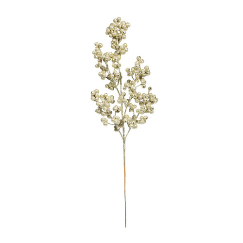 Gold Glitter Berry Stem (H47cm) Gold Glitter Berry Stem (H47cm)