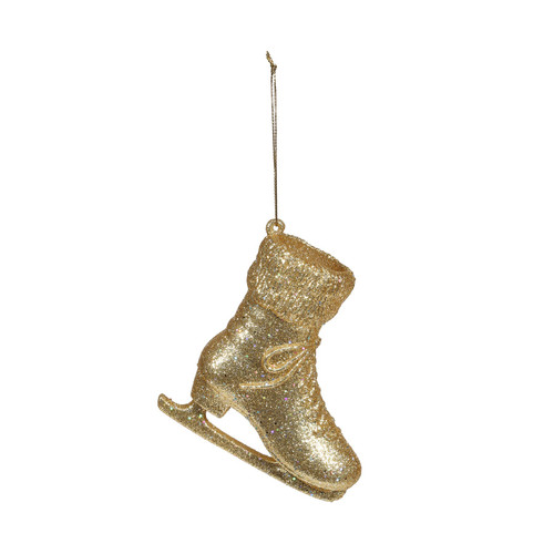 Gold Ice Skate Hanging Decoration (H11cm) Gold Ice Skate Hanging Decoration (H11cm)