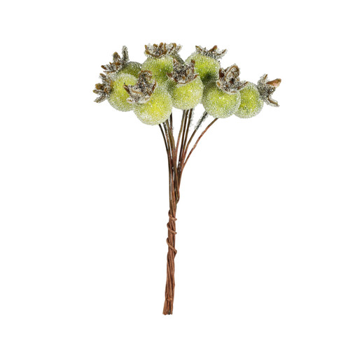 Frosted Berry Bunch Pick (Green) Frosted Berry Bunch Pick (Green)