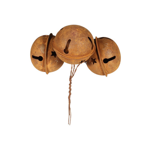 3 5cm Bells on a wire (Rusty)