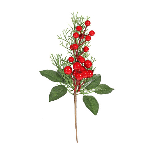 Berry & Foliage pick Red (H30cm) Berry & Foliage pick Red (H30cm)