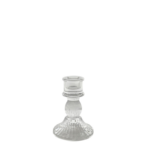 Paloma Candlestick -Clear Glass (10.5cm) Paloma Candlestick -Clear Glass (10.5cm)