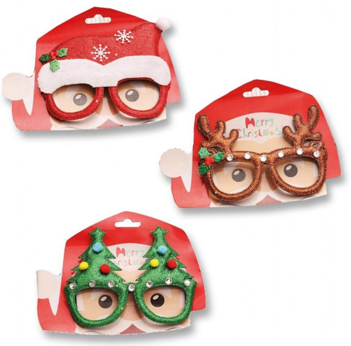 Christmas Novelty Glasses (Assorted)