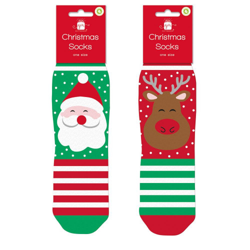 Christmas Socks (Assorted, Reindeer and Santa) Christmas Socks (Assorted, Reindeer and Santa)