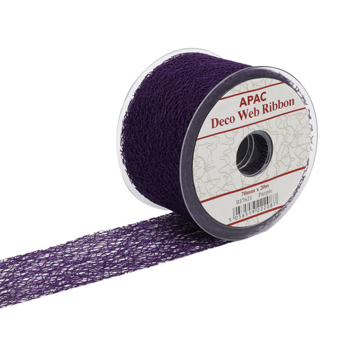 Purple Deco Web Ribbon (70mm x 20m) Purple Deco Web Ribbon (70mm x 20m)