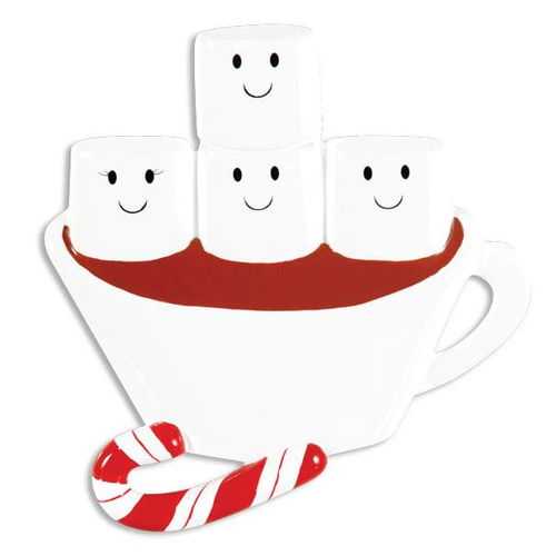 Personalised Christmas Hot Chocolate Family (4 Faces)