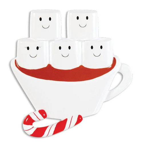 Personalised Christmas Hot Chocolate Family (5 Faces)