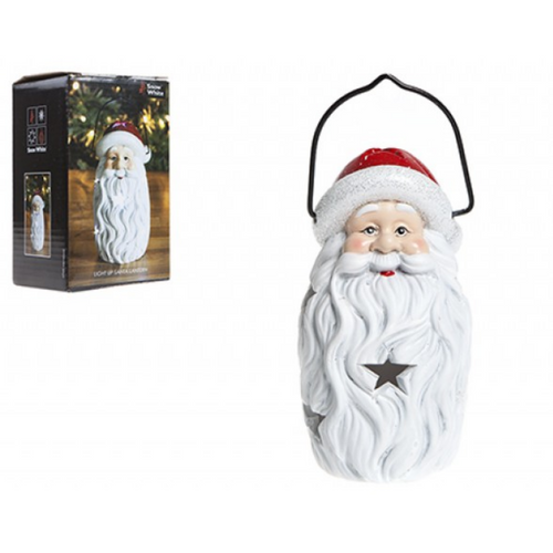 Light Up Santa Lantern (13.5cm)  Light Up Santa Lantern (13.5cm)