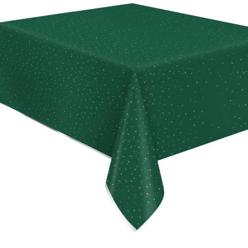 Green and Gold Christmas Tablecover (54 x 84 Inch)