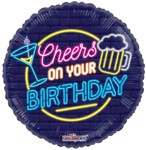 ECO 18 inch Cheers Birthday Balloon ECO 18 inch Cheers Birthday Balloon