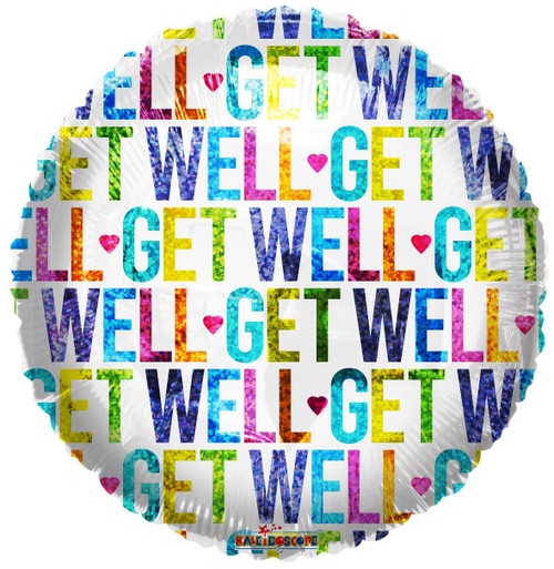 Holographic Get Well Balloon - 18 Inch