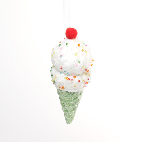 Ice-Cream Cone ORN Green (4.5inch) Ice-Cream Cone ORN Green (4.5inch)