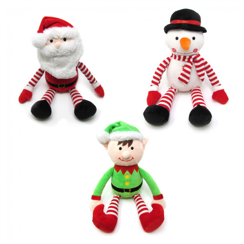 10 inch Christmas Sitting Plush Toys (assorted design)