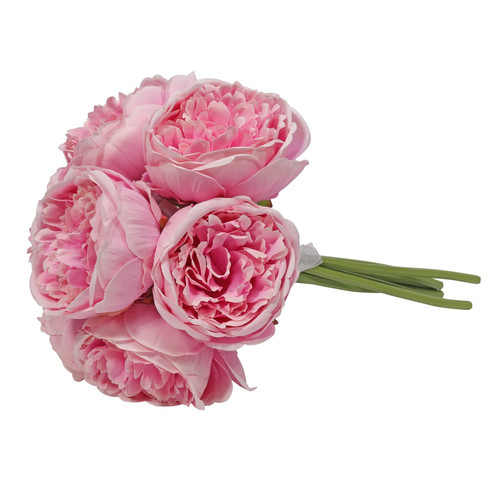 Aquitaine Peony Bunch Pink 34cm (7 flowers)