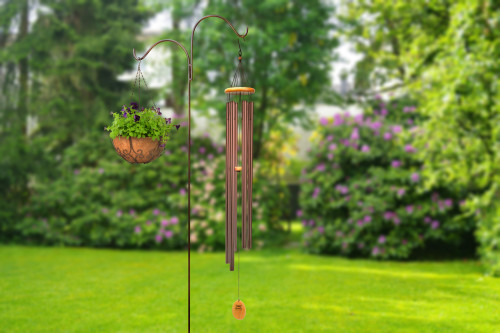 Wood and Aluminium Wind Chime with Bronze Finish (145cm) Wood and Aluminium Wind Chime with Bronze Finish (145cm)