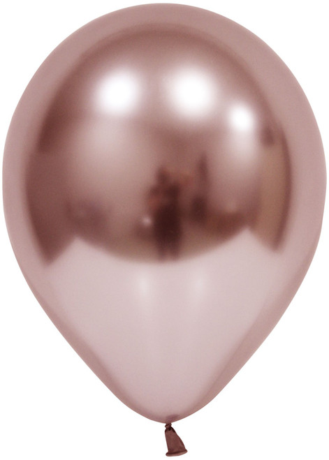 Rose Gold Chrome Latex Balloon - 12 inch (Pk 50)