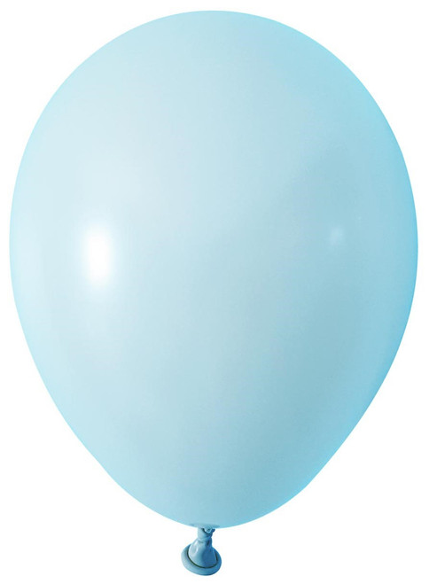 Macaron Blue Round Shape Latex Balloon - 5 inch (Pk 100)