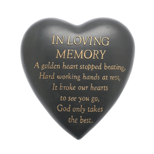 Graveside Heart Plaque - In Loving Memory Graveside Heart Plaque - In Loving Memory