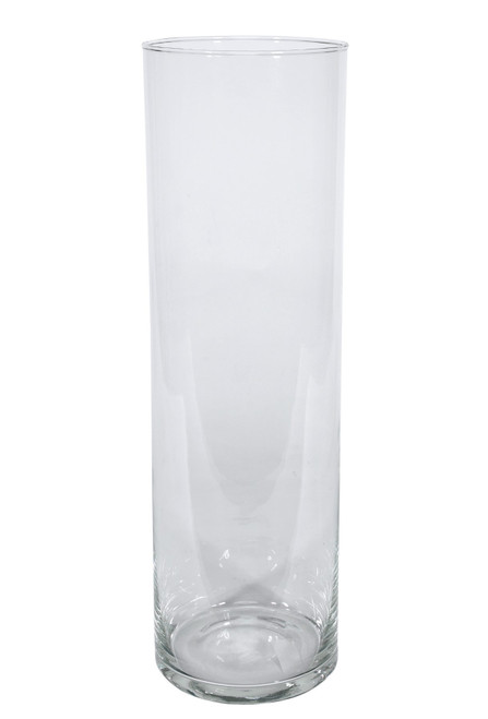 Glass Hot Cut Cylinder Vase (40cm x 12cm) 