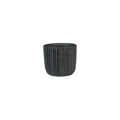 Vogue Black Linear Pot (H8cm x Dia9cm) Vogue Black Linear Pot (H8cm x Dia9cm)