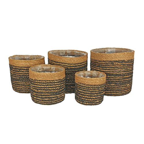 Set of 5 Hogla & Jute Rope with Liner