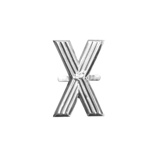 Aluminium Letter X (Pack 10)