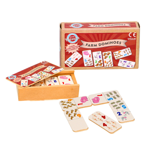 Wooden Farm Dominoes  by AtoZ Toys