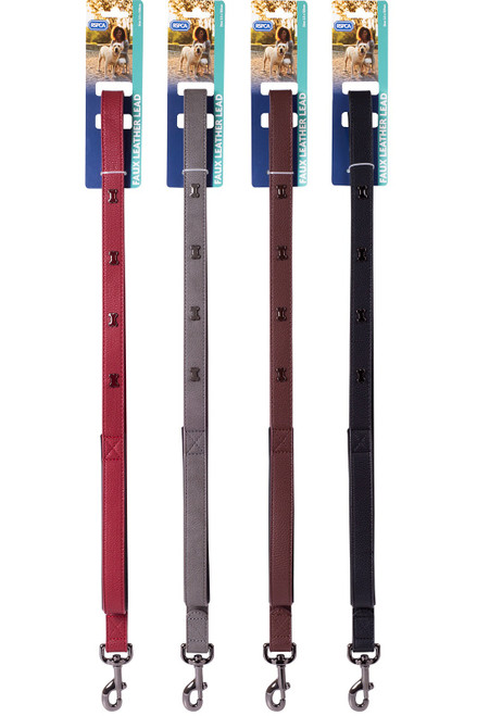 RSPCA Assorted Faux Leather Lead (2.5 x 120cm) RSPCA Assorted Faux Leather Lead (2.5 x 120cm)