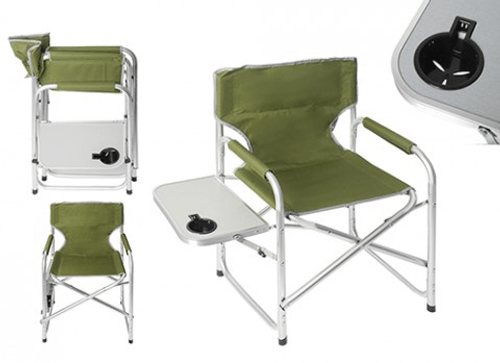 Lightweight Forest Green Chair (with Side Table)