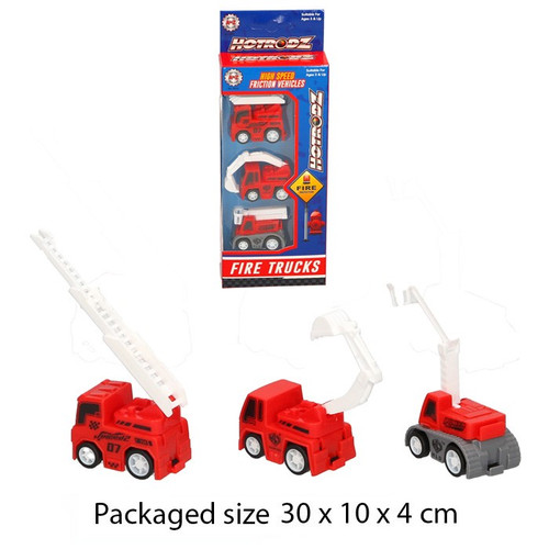 Mini Fire Truck Vehicles (3 Piece)