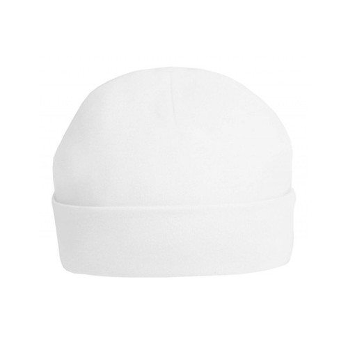 White Unbranded Newborn Plain Baby Beanie Hat