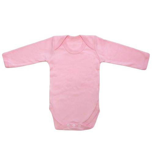 Pink Unbranded Long Sleeve Baby Bodysuit - New Born