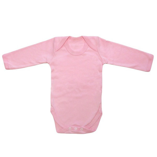 Pink Unbranded Long Sleeve Baby Bodysuit - 3-6m