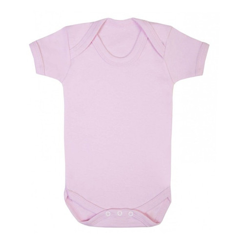 Baby Pink Short Sleeve Unbranded Cotton Bodysuit 12-18m