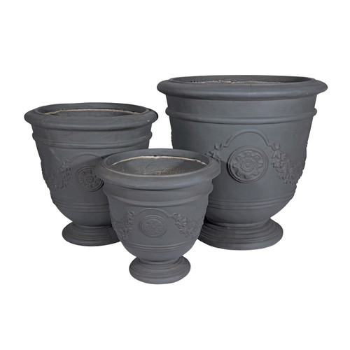 Hortus Versailles Grey Garden Planter (Set of 3)