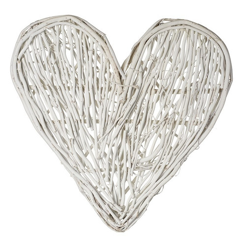 Extra Large Wicker White Heart (100cm) Extra Large Wicker White Heart (100cm)