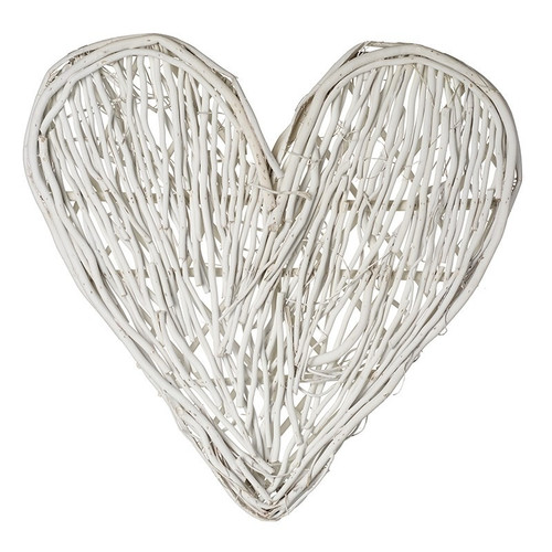 Large Wicker White Heart (60cm) Large Wicker White Heart (60cm)