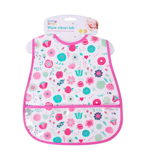 Peva Pink Bib with Pocket 