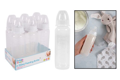 Pack of 6 Baby Bottles (250Ml)