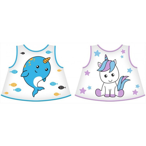 First Steps Unicorn & Whale Feeding Bibs (2 Asstd Designs)