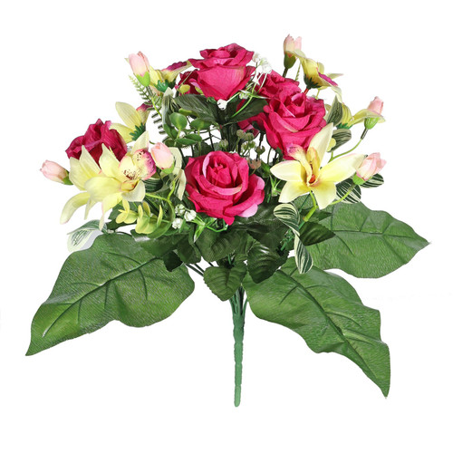 Purple Pembroke Leafy and Orchid Mixed Bunch Purple Pembroke Leafy and Orchid Mixed Bunch