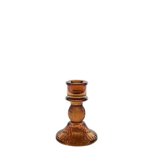 Paloma Candlestick - Mocha Glass (10.5cm) Paloma Candlestick - Mocha Glass (10.5cm)
